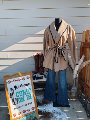 Blanket Stitch Coat