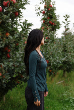 Load image into Gallery viewer, Forest Henley Long Sleeve Top
