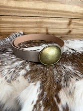 Load image into Gallery viewer, Taupe Belt With Oval Buckle
