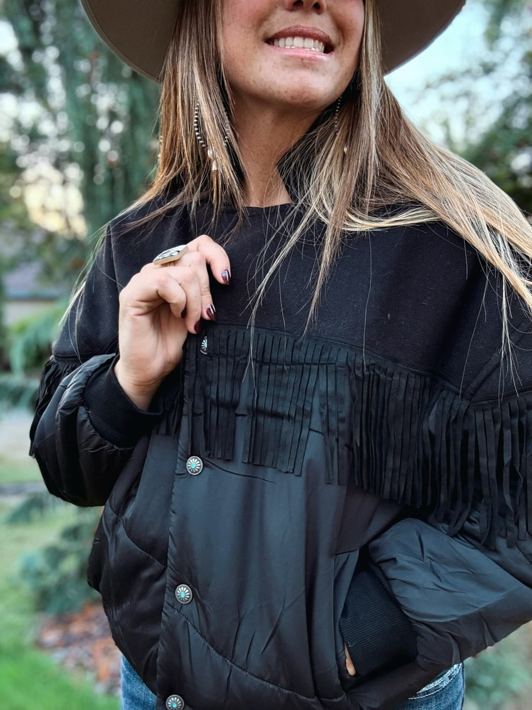Black Fringe Jacket