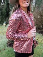 Load image into Gallery viewer, Sequin Pink Party Blazer

