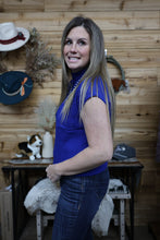Load image into Gallery viewer, Blue Mock Neck Sweater
