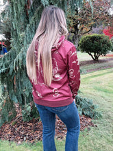 Load image into Gallery viewer, Burgundy Western Desert Hoodie
