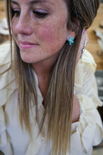 Load image into Gallery viewer, Dainty Half Flower Post Earrings
