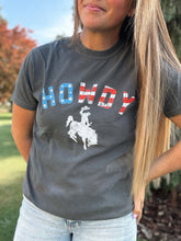 Load image into Gallery viewer, Cowboy US Flag Graphic Tee Pepper
