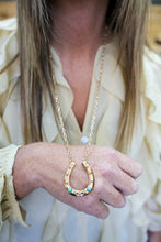 Load image into Gallery viewer, Gold Chain Horseshoe Necklace
