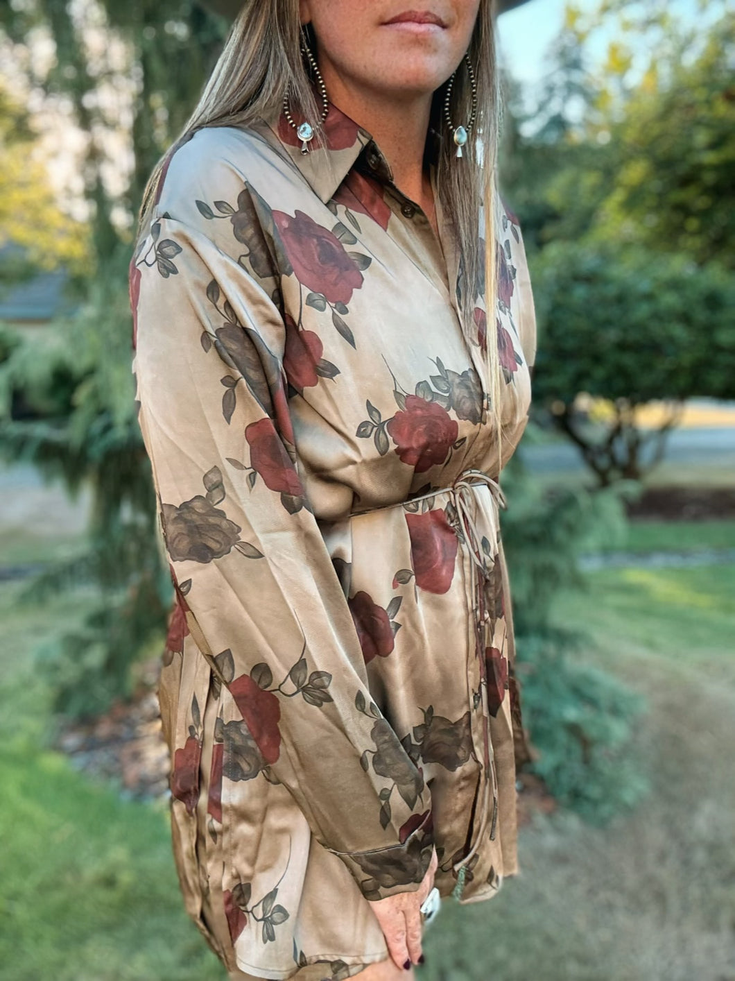 Button-Up Shirt Romper