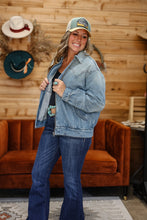 Load image into Gallery viewer, Cheyenne Denim Bomber Jacket
