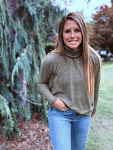 Load image into Gallery viewer, Brushed Turtleneck Sweater Olive
