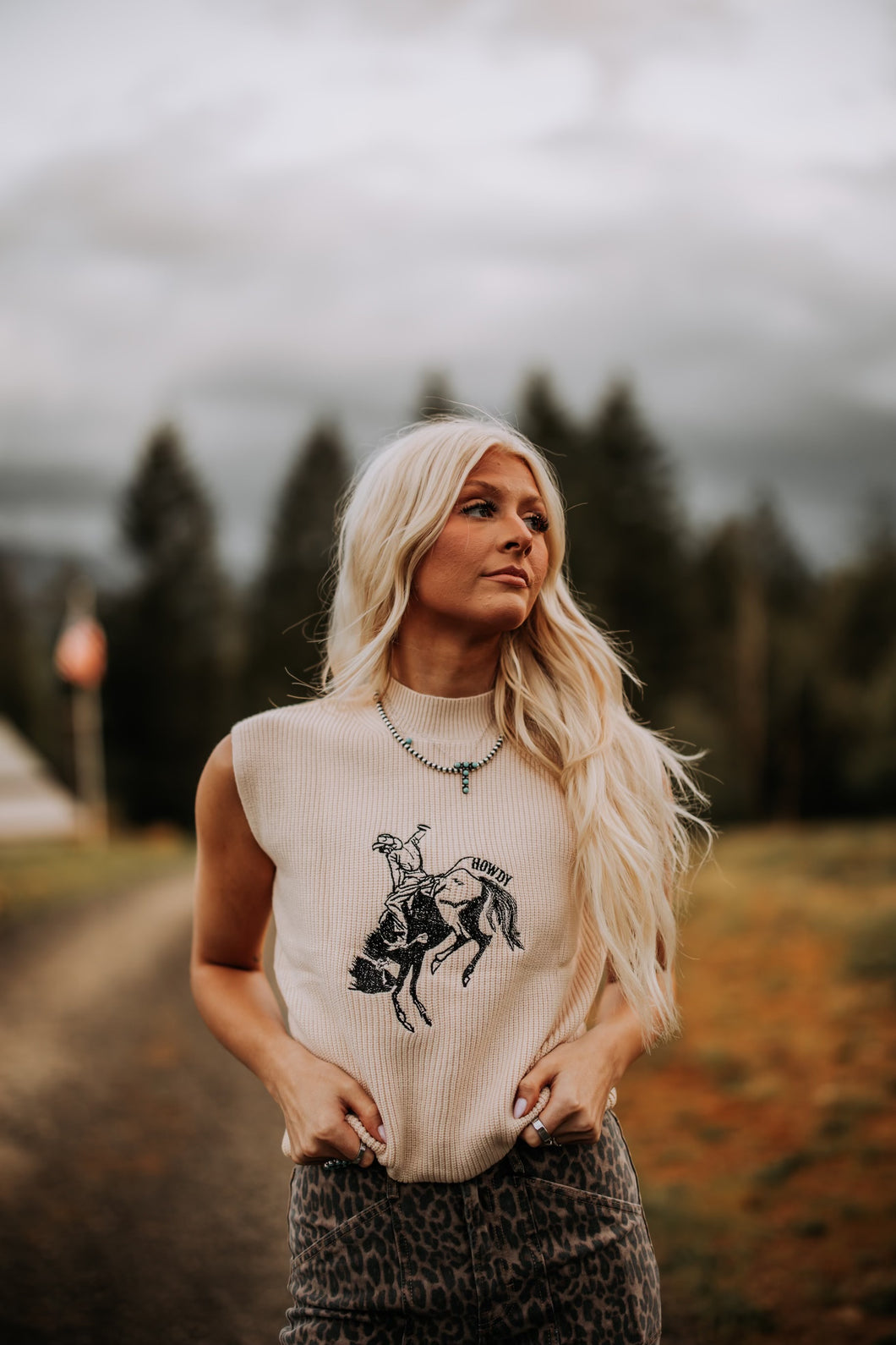 Howdy Short Sleeve Sweater