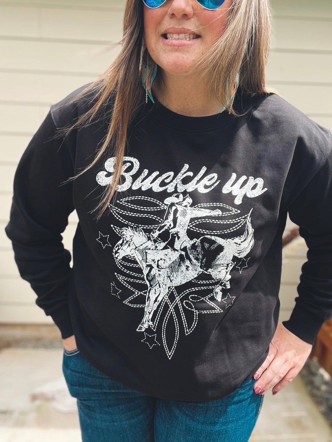 Buckle Up Boot stitch Crew