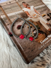 Load image into Gallery viewer, Red Diamond Hoop
