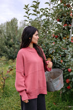 Load image into Gallery viewer, Winter Rose Oversized Side Slit Sweater
