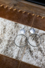 Load image into Gallery viewer, Silver Dangle Hoops
