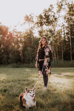 Load image into Gallery viewer, Black Floral Chiffon Cardigan
