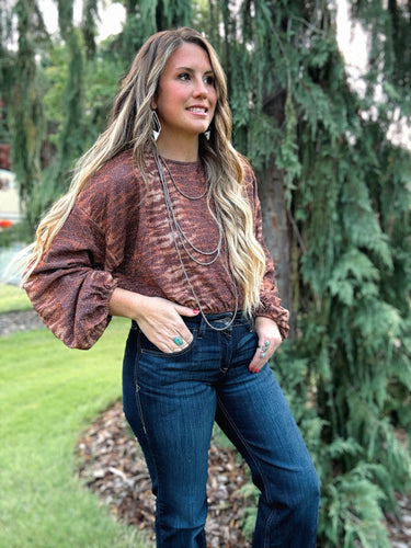 Bronze Metallic Top