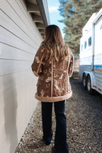 Load image into Gallery viewer, Mocha Western Faux Leather Sherpa Coat
