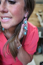 Load image into Gallery viewer, Faux Turquoise Drop Earrings
