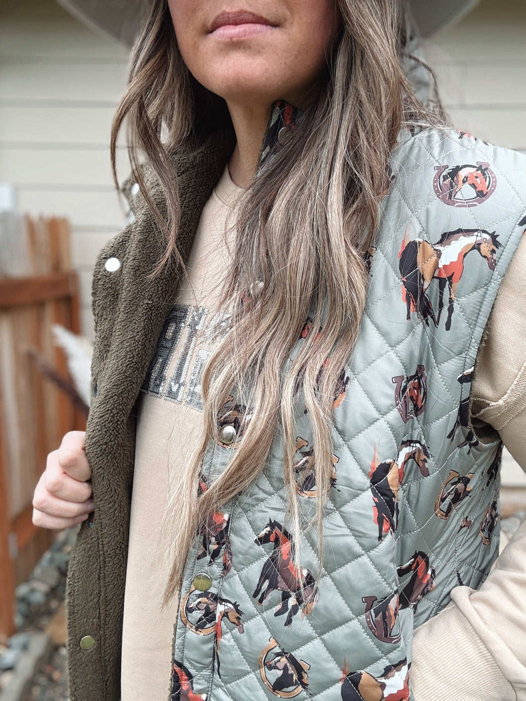 Horse Puffer Vest