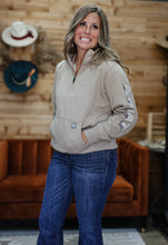 Load image into Gallery viewer, Oatmeal Ariat Half-Zip Hoodie
