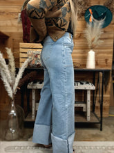 Load image into Gallery viewer, Wide Leg Cuff Denim Pant
