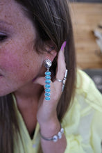 Load image into Gallery viewer, 7 Stone Turquoise Earring
