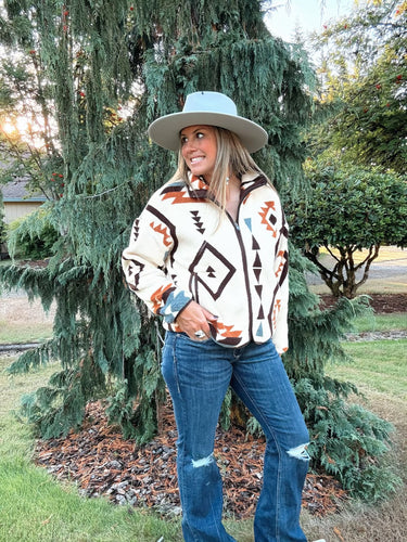 Cream Aztec Canyon Jacket