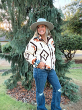 Load image into Gallery viewer, Cream Aztec Canyon Jacket
