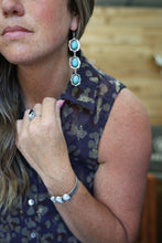 Load image into Gallery viewer, Faux Turquoise Drop Earrings
