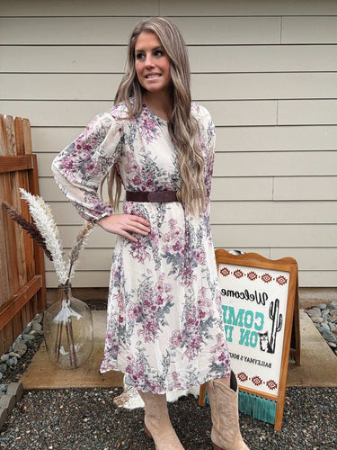 Floral Long Sleeve Dress