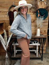 Load image into Gallery viewer, Grey Cable Knit Sweater
