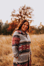 Load image into Gallery viewer, Ivory Aztec Button Coat
