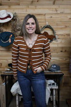 Load image into Gallery viewer, Tie Front Stripe Sweater

