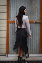 Load image into Gallery viewer, Gray Fringe Studded Cropped Jacket

