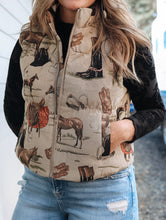Load image into Gallery viewer, Western Puffer Vest

