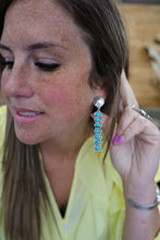 Load image into Gallery viewer, 7 Stone Turquoise Earring
