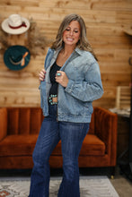 Load image into Gallery viewer, Cheyenne Denim Bomber Jacket
