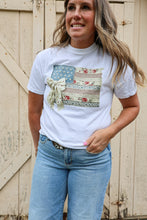 Load image into Gallery viewer, Vintage Floral Flag Tee
