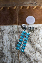 Load image into Gallery viewer, 7 Stone Turquoise Earring
