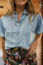 Load image into Gallery viewer, Blushin Denim Snap Top
