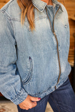 Load image into Gallery viewer, Cheyenne Denim Bomber Jacket
