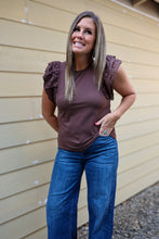 Load image into Gallery viewer, Eyelet Ruffle Sleeve Top
