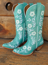 Load image into Gallery viewer, Turquoise Floral Boot
