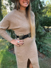 Load image into Gallery viewer, Midi Knit Sweater Dress
