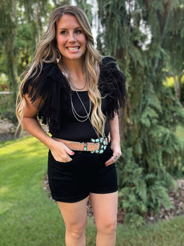 Ruffle Sleeve Bodysuit