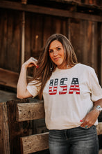 Load image into Gallery viewer, USA Flag Graphic Natural
