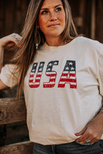 Load image into Gallery viewer, USA Flag Graphic Natural
