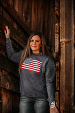 Load image into Gallery viewer, USA Flag Crewneck Sweatshirt Blue
