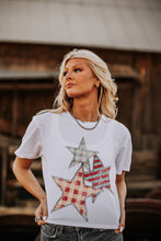 Load image into Gallery viewer, Vintage Gingham Plaid Star Graphic
