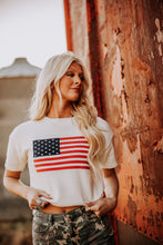 Load image into Gallery viewer, Cream American Flag Knit Top
